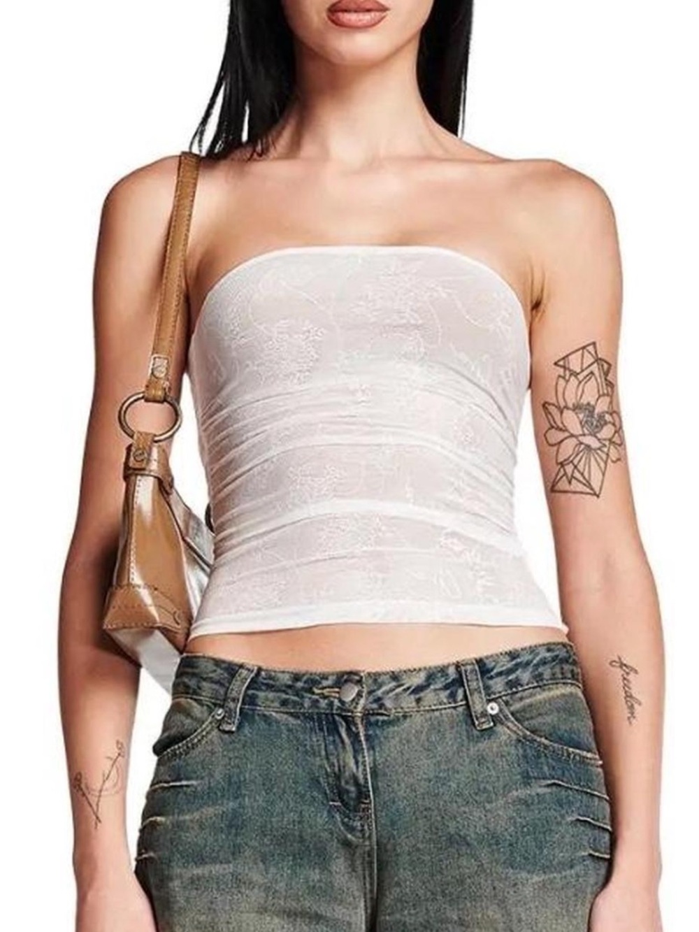 I.AM.GIA White Catira Tube Top